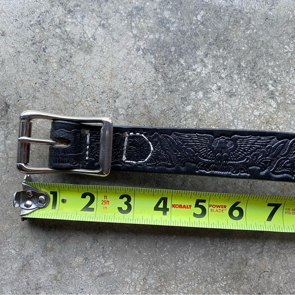 Vintage Dog Collar Hand-tooled Leather Eagle - Picture 8 of 10